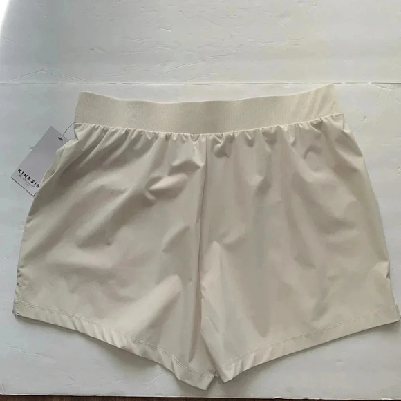 Kinesis High Waisted Athletic Shorts Birch Ivory Women’s Large NWT - Picture 2 of 9